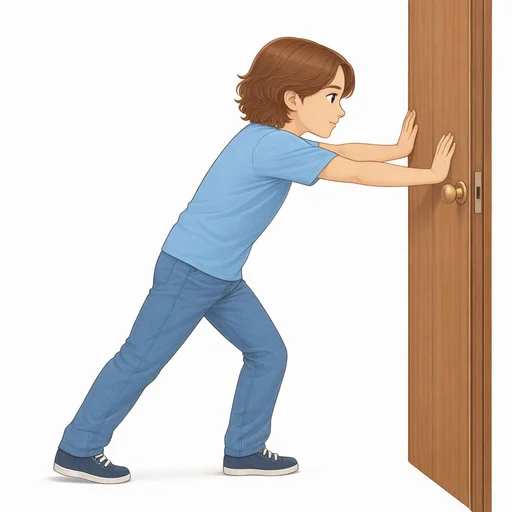 Illustrated flashcard — Close