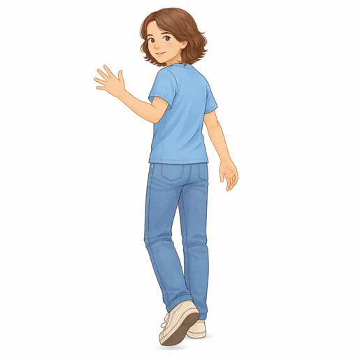 Illustrated flashcard — Come