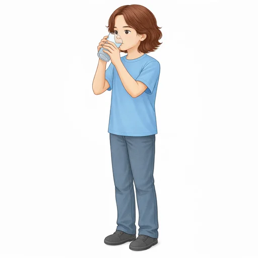 Illustrated flashcard — Drink