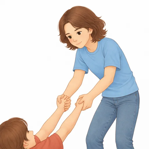 Illustrated flashcard — Help