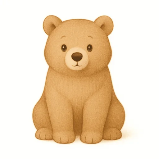 Illustrated flashcard — Bear