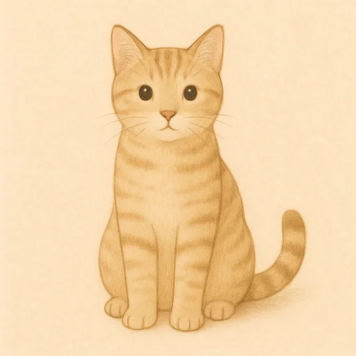 Illustrated flashcard — cat
