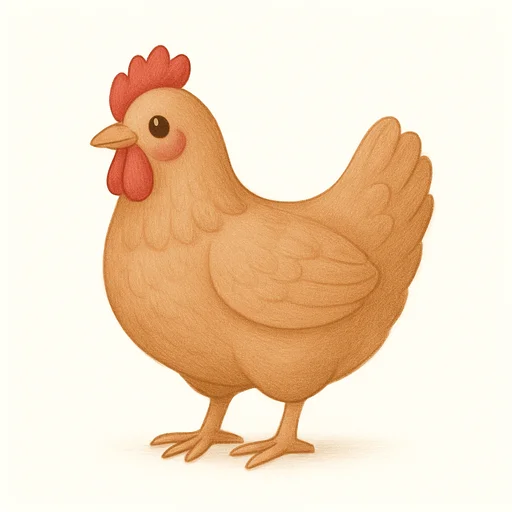 Illustrated flashcard — Chicken