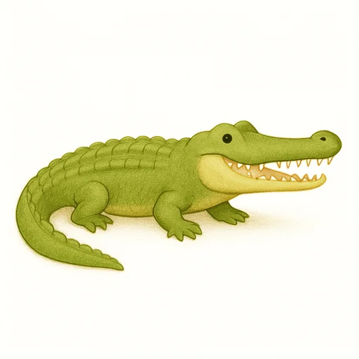 Illustrated flashcard — Crocodile