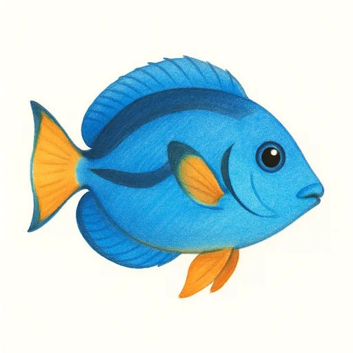 Illustrated flashcard — Fish