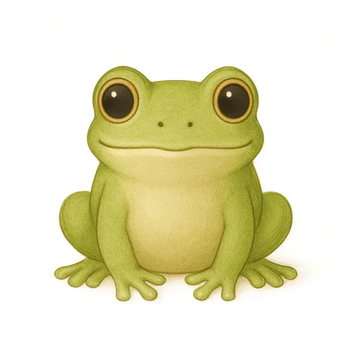 Illustrated flashcard — Frog