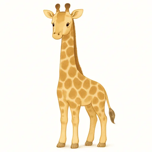 Illustrated flashcard — Giraffe