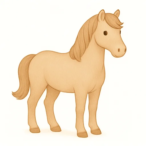 Illustrated flashcard — Horse