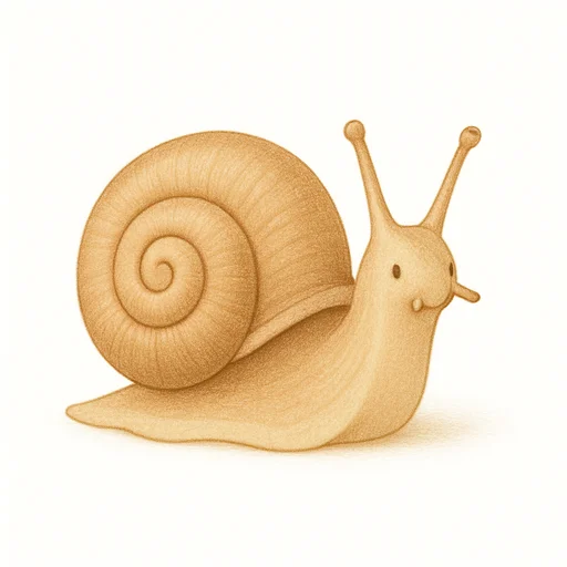 Illustrated flashcard — Snail