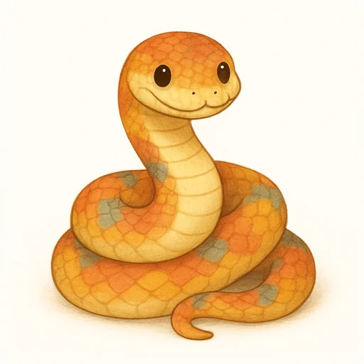 Illustrated flashcard — Snake