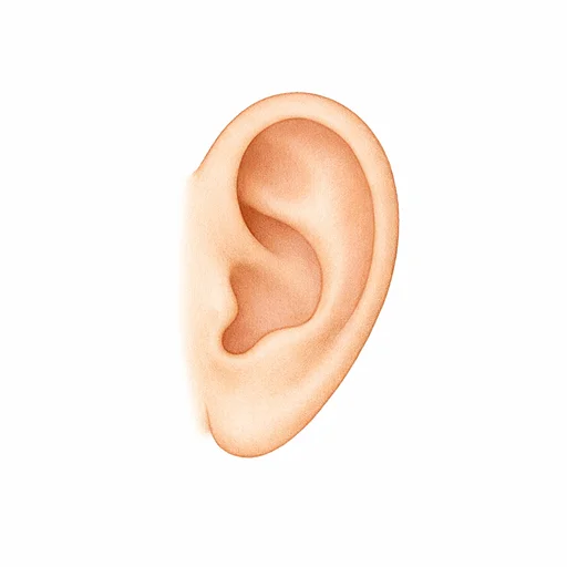 Illustrated flashcard — Ear