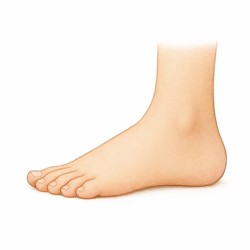 Illustrated flashcard — Foot