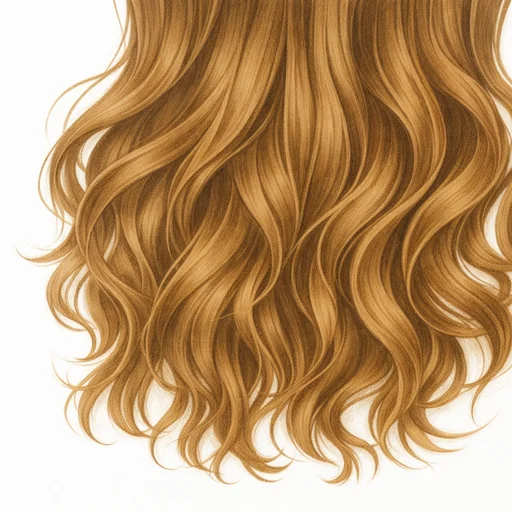 Illustrated flashcard — Hair
