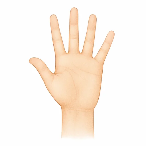 Illustrated flashcard — Hand