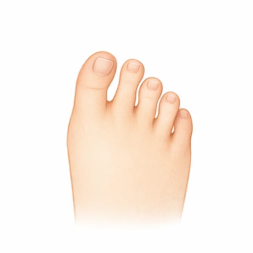 Illustrated flashcard — Toe