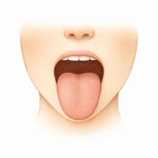 Illustrated flashcard — Tongue