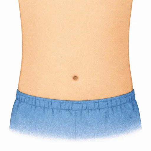 Illustrated flashcard — Tummy