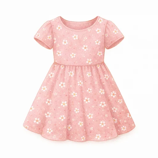 Illustrated flashcard — Dress