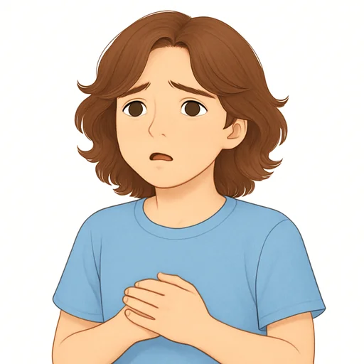 Illustrated flashcard — Hungry