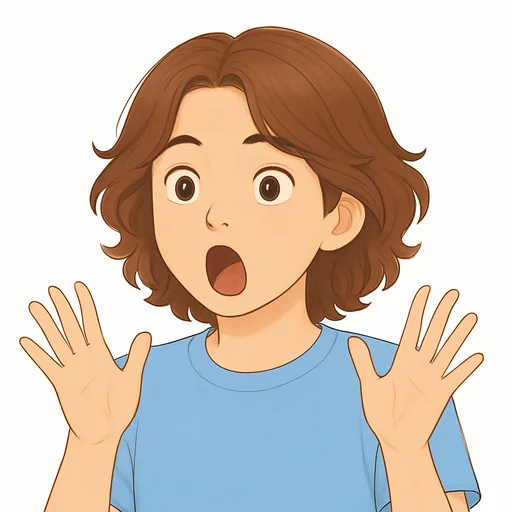 Illustrated flashcard — Surprised