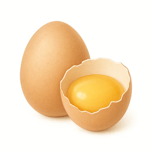 Illustrated flashcard — Egg