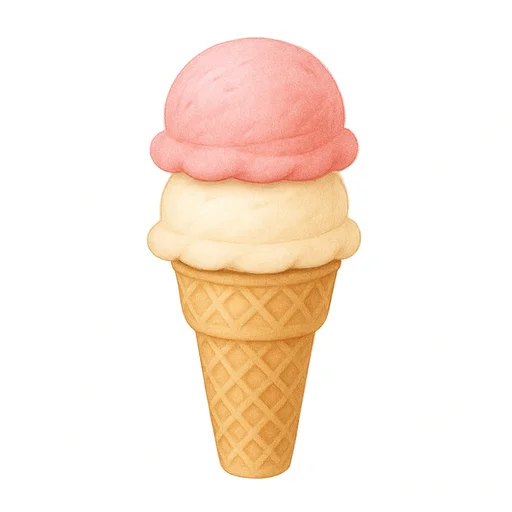 Illustrated flashcard — Ice cream