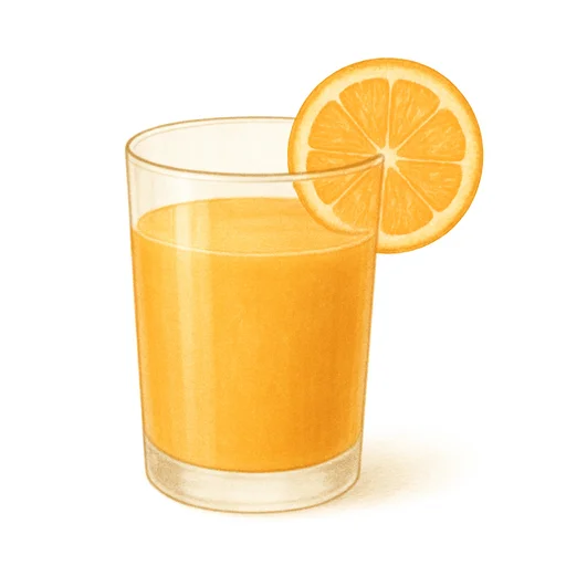 Illustrated flashcard — Juice