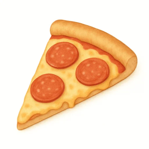 Illustrated flashcard — Pizza