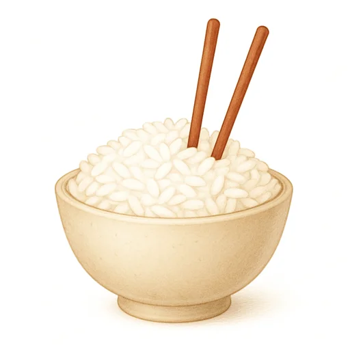 Illustrated flashcard — Rice