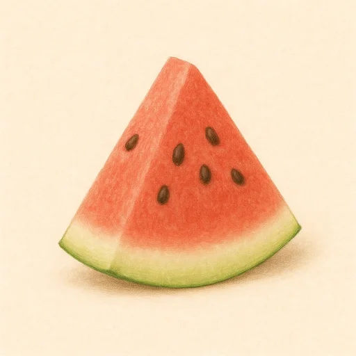 Flashcard showing a watermelon — from the Food category