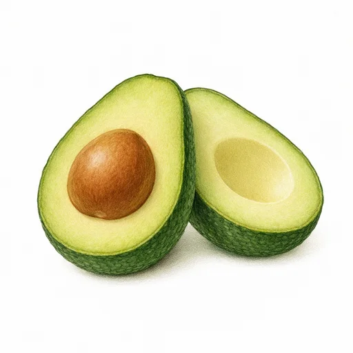 Illustrated flashcard — Avocado