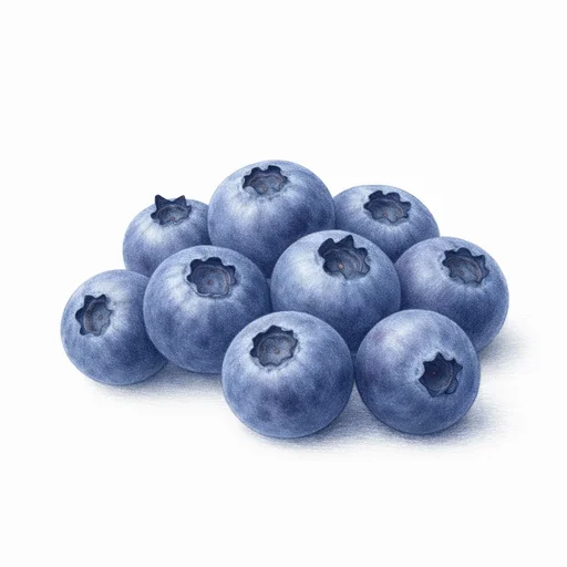 Illustrated flashcard — Blueberry