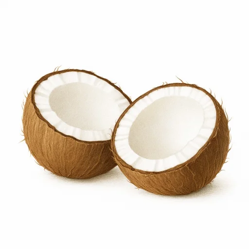 Illustrated flashcard — Coconut