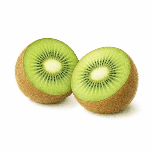 Illustrated flashcard — Kiwi