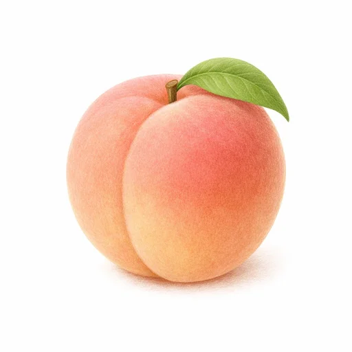 Illustrated flashcard — Peach