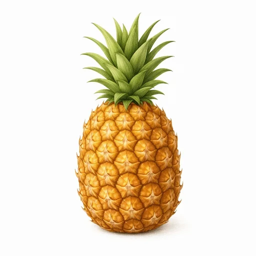 Illustrated flashcard — Pineapple