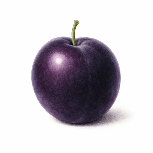 Illustrated flashcard — Plum