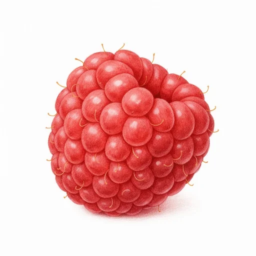 Illustrated flashcard — Raspberry