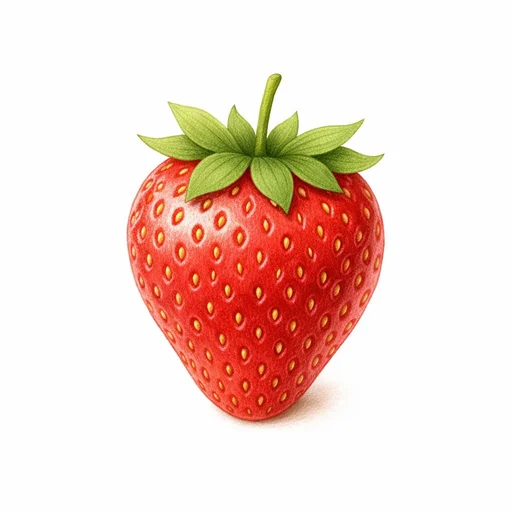 Illustrated flashcard — Strawberry
