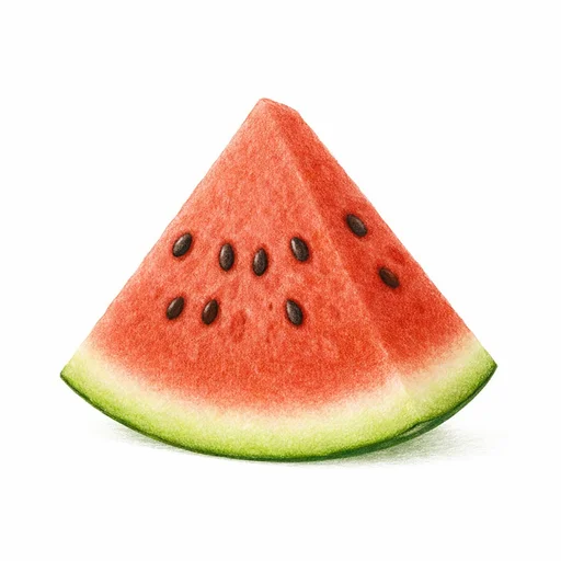 Illustrated flashcard — Watermelon