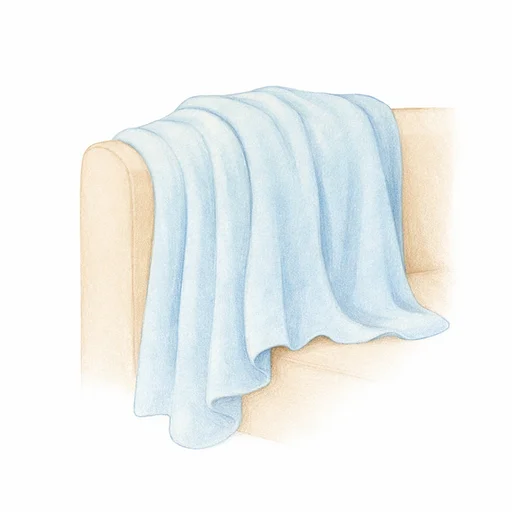 Illustrated flashcard — Blanket