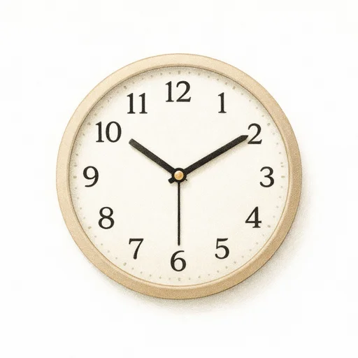 Illustrated flashcard — Clock