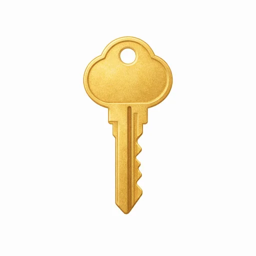 Illustrated flashcard — Key