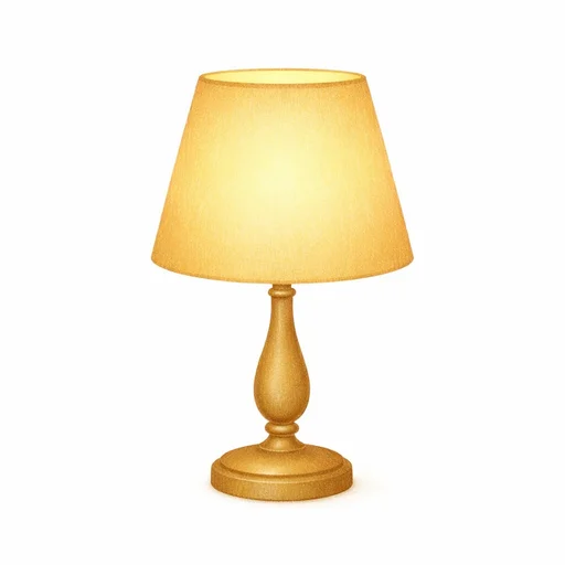 Illustrated flashcard — Lamp