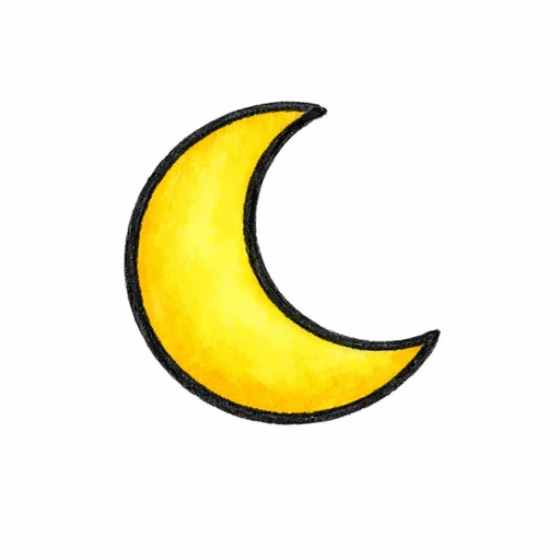 Illustrated flashcard — Crescent