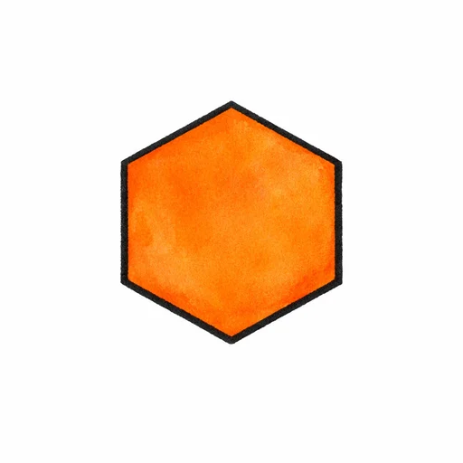 Illustrated flashcard — Hexagon