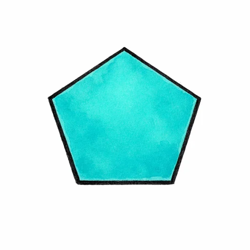 Illustrated flashcard — Pentagon