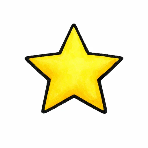 Illustrated flashcard — Star