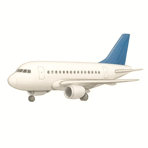 Illustrated flashcard — Airplane