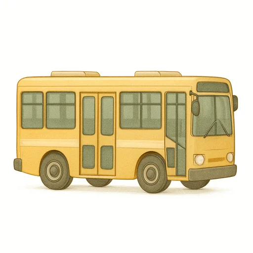 Illustrated flashcard — Bus